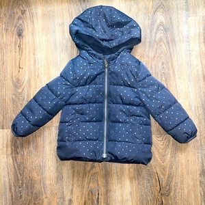 Little Girls Old Navy Puff Jacket with Hood -  2T